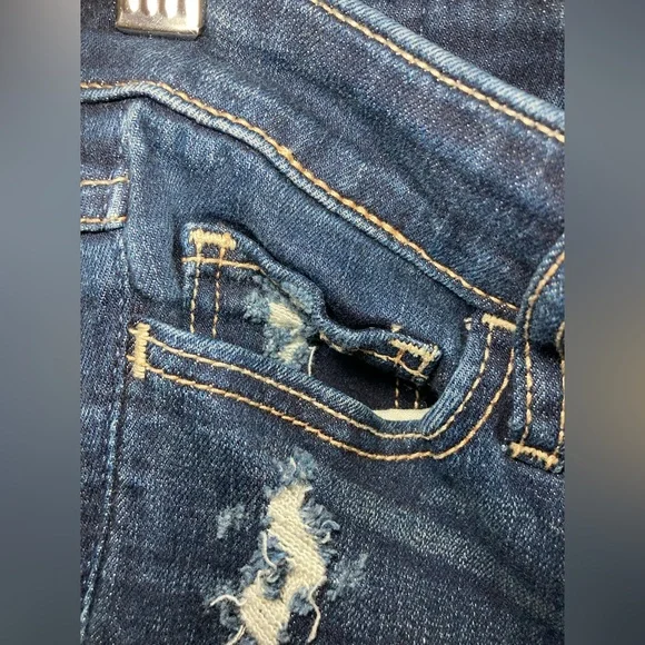 Distressed Blue Jeans - Picture 4 of 9